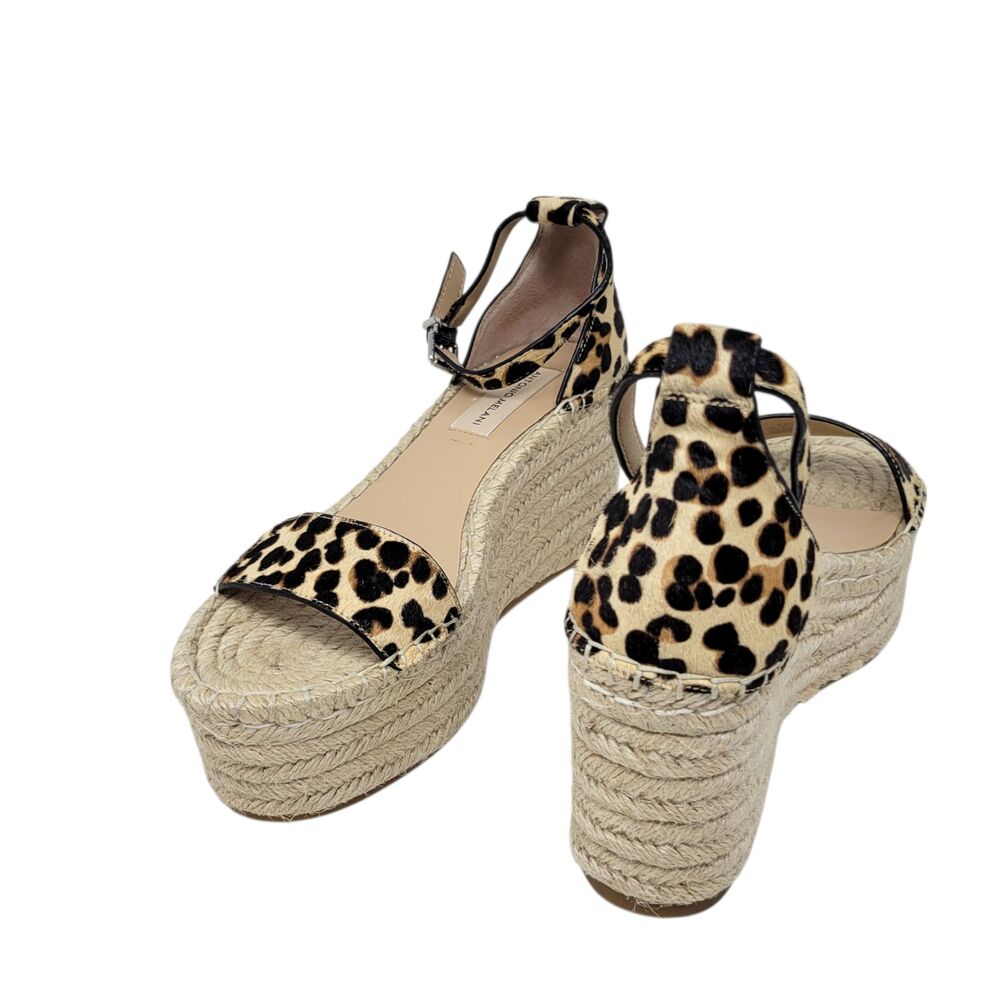 Antonio Melani Beatriu Espadrille 3-1/2" Wedge Heel Sandals Cheetah Print Sz 8.5